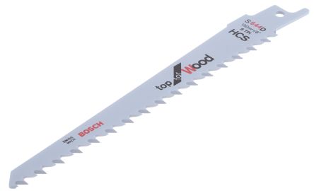 BOSCH RECIP SAW BLADE 225X19X1.5MM WOOD CUTTING 5TPI (PK5)